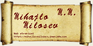 Mihajlo Milošev vizit kartica